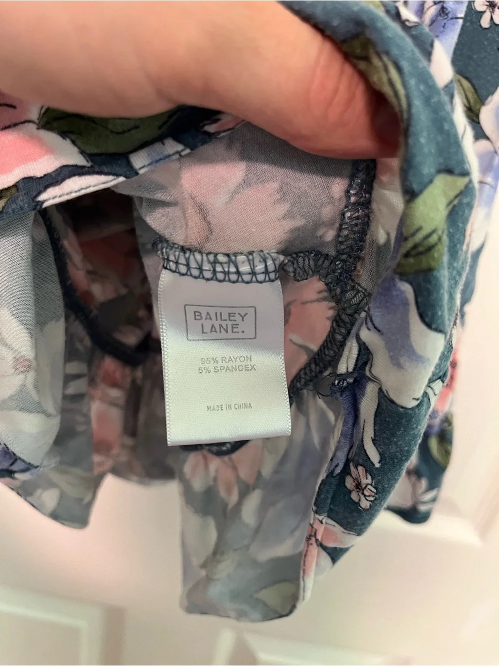 Girls' Teal Floral Casual Dress - Pink & Purple Floral